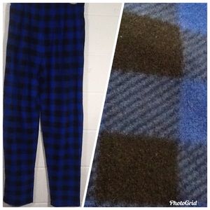 Joe Boxer Blue Buffalo Check Flannel Sleep Pants L